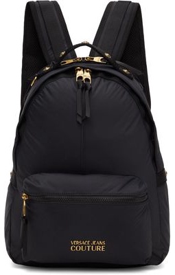 Versace Jeans Couture Black Stud Backpack