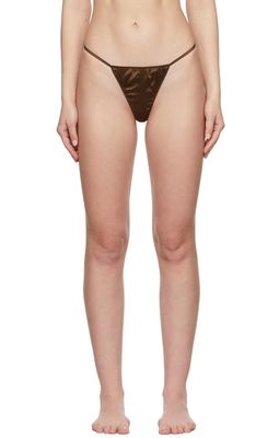 softandwet SSENSE Exclusive Brown Butterfly Thong