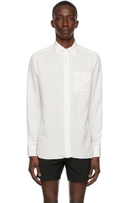 TOM FORD White Garment-Dyed Leisure Shirt