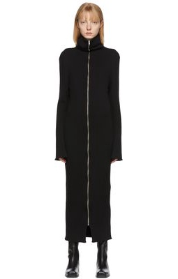 Gabriela Coll Garments Black No.133 Knit Zipper Dress