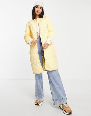 Gianni Feraud long padded liner jacket-Yellow