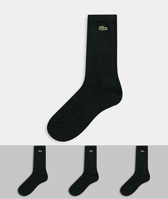 Lacoste 3 pack socks in black