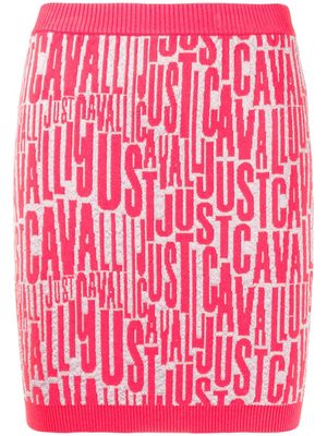 Just Cavalli all over logo skirt - Pink