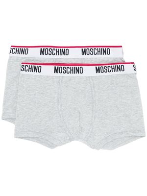 Moschino twin pack logo band boxers - Grey