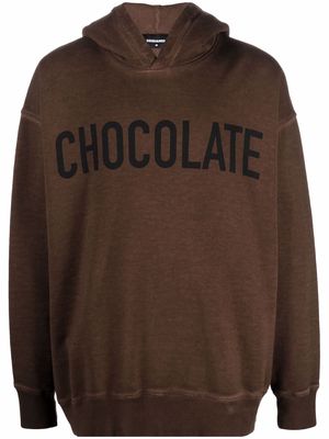 Dsquared2 slogan-print hoodie - Brown