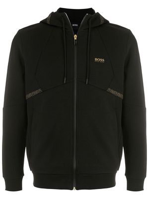 BOSS zip-front hoodie - Black