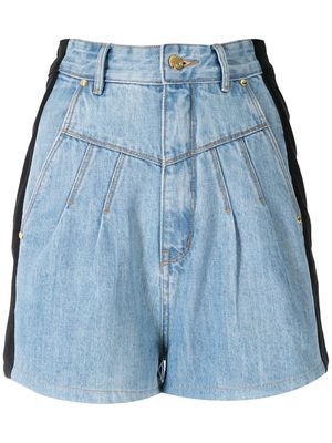 Amapô two-tone denim shorts - Blue