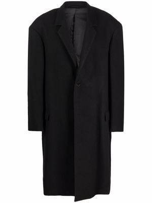 Lemaire single-breasted wool coat - Black