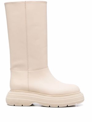 GIABORGHINI tall rubber boots - Neutrals