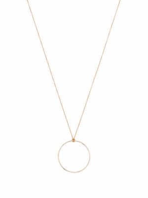 GINETTE NY 18kt rose gold baby Circle on chain necklace - Pink