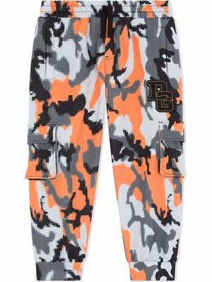 Dolce & Gabbana Kids camouflage print jogging trousers - Orange