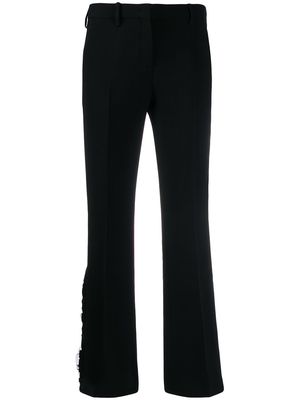 Nº21 cropped tulle-panel trousers - Black