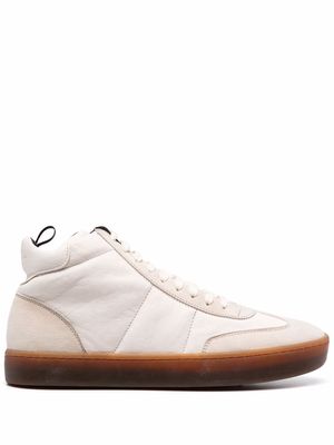 Officine Creative kombined leather trainers - Neutrals