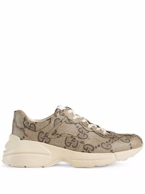 Gucci Rhyton lace-up sneakers - Neutrals