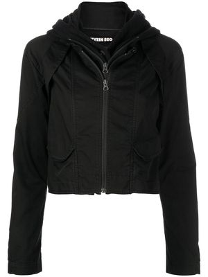 Hyein Seo hooded double-layer jacket - Black