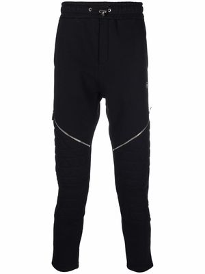 Philipp Plein logo zip-detail track trousers - Black