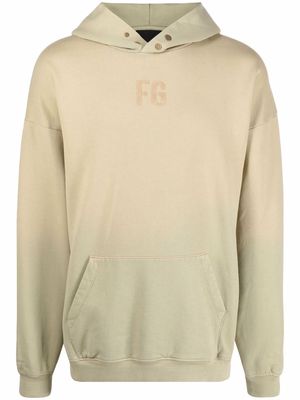Fear Of God logo-print cotton hoodie - Neutrals