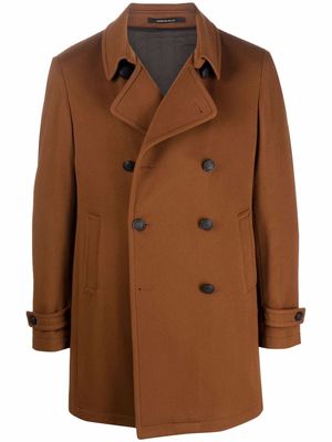 Tagliatore Charlie double-breasted coat - Brown