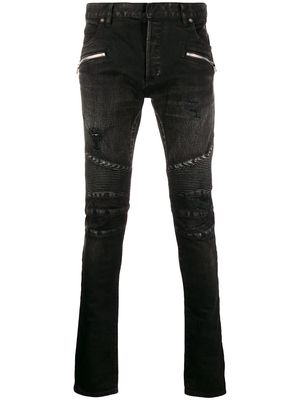 Balmain slim-fit biker jeans - Black