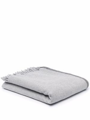 Brunello Cucinelli fringd woolen blanket - Grey