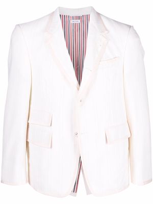 Thom Browne stripe-print single-vent sport coat blazer - Neutrals