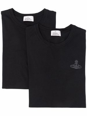Vivienne Westwood pack-of-two Orb logo-print T-shirt - Black