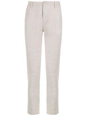 Osklen Fluid linen tailored trousers - Neutrals
