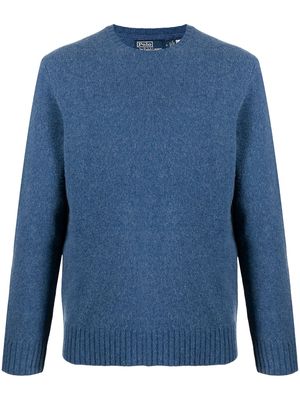 Polo Ralph Lauren elbow-patch knitted jumper - Blue