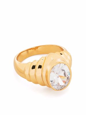 Timeless Pearly crystal-embellished finger ring - Gold