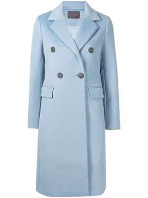 Lorena Antoniazzi double-breasted woolen coat - Blue