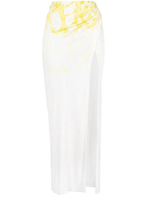 Dion Lee Shibori tie-dye wrap skirt - White