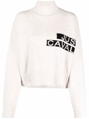 Just Cavalli logo-print jumper - Grey