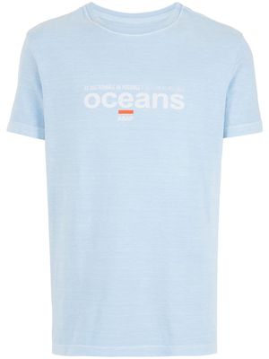 Osklen asap-print cotton T-shirt - Blue