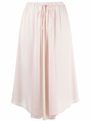 Forte Forte curved-hem silk-blend skirt - Pink
