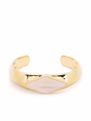 Aurelie Bidermann stone-pendant cuff bracelet - Gold