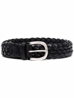 Orciani woven leather belt - Black
