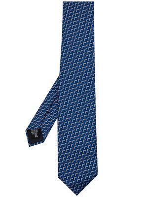 Giorgio Armani jacquard silk tie - Blue