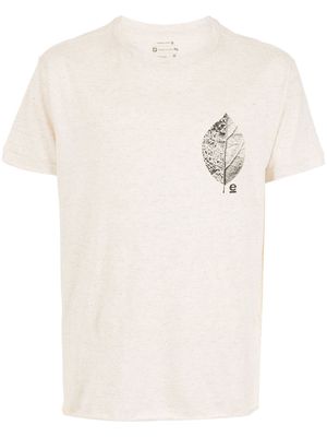 Osklen leaf print cotton T-shirt - Neutrals
