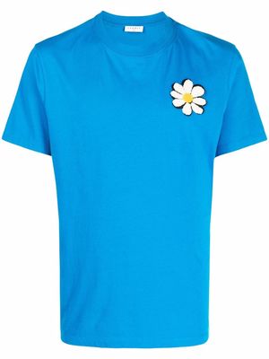 SANDRO 3D daisy detail T-shirt - Blue