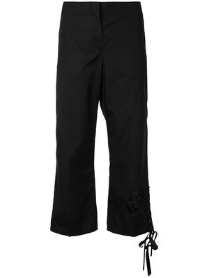 Nº21 bow-detailed cropped trousers - Black