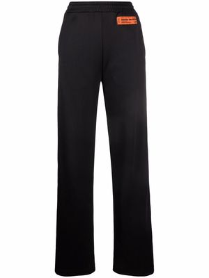 Heron Preston logo-patch straight-leg trousers - Black