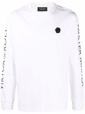 Viktor & Rolf long-sleeved logo-seal T-shirt - White