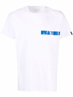 Mackintosh Stripe organic-cotton T-shirt - White