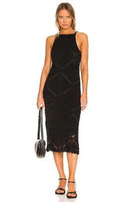 525 Fauxchet Dress in Black