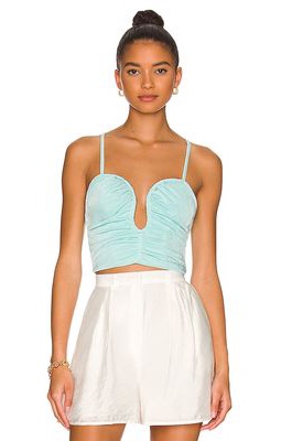 Bardot Adalyn Ruched Cami in Baby Blue
