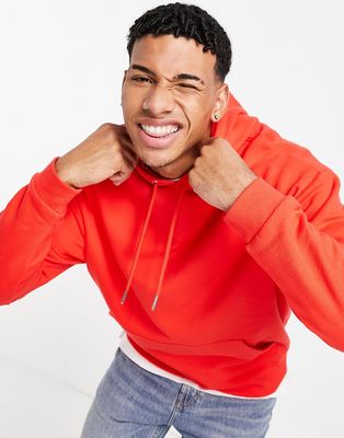 ASOS DESIGN oversized hoodie in red