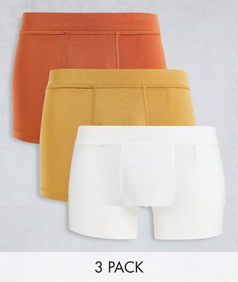 Gilly Hicks 3 pack stetch trunks in white, gold and orange-Multi