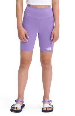 The North Face Kids' Girls Never Stop Bike Shorts in Paisley Purple
