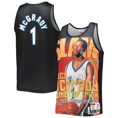 Men's Mitchell & Ness Tracy McGrady Black Orlando Magic Slam Player Tank Top