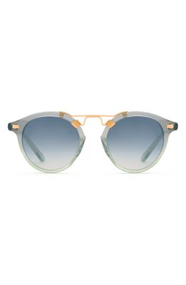 KREWE St. Louis 46mm Round Sunglasses in Tide 24K Mirrored